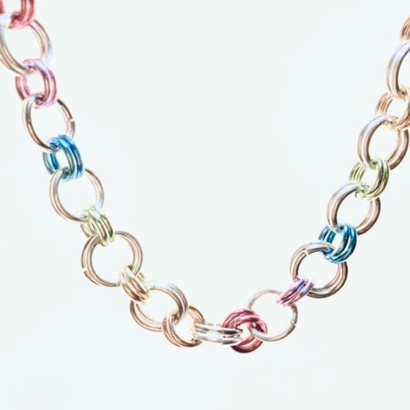 Pride Flag Steel Chainmaille Belt Chain - Picture 10 of 10